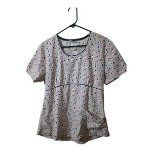 SB Scrubs Multicolor Floral Short Sleeve Top